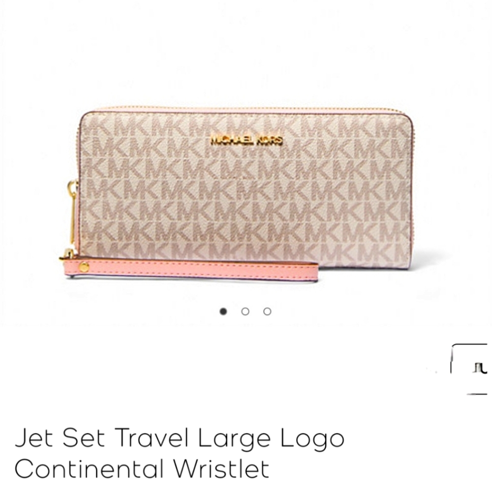Michael Kors Jet Set large Logo Continental Wristlet